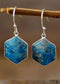 Boho Earrings, Dangle Earrings, Blue Apatite